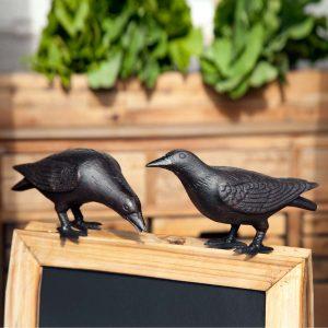 Cast Iron Crows, Set of 2, Assorted Styles