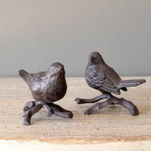Iron Perched Birds, 2 Assorted Styles