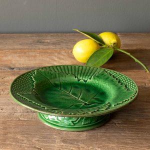 Green Glazed Dessert Stand