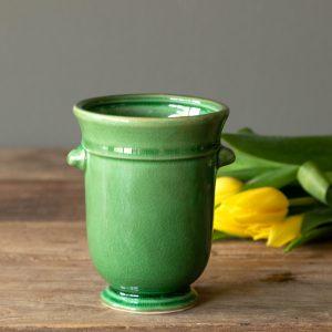 Petite Green Glazed Urn
