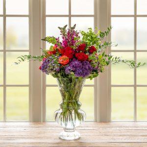 Wallace Etched Glass Vase, Large