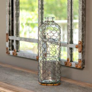 Bottle with Poultry Wire, 13"
