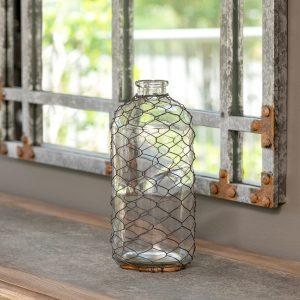 Bottle with Poultry Wire, 10"