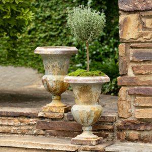 Aged Mantel Urn