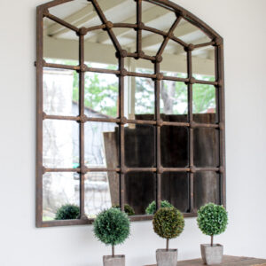 Arched Iron Mirror