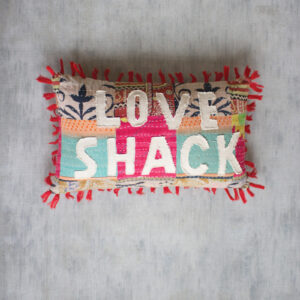 Love Shack Kantha Pillow